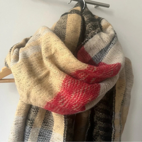 ☀️Oversized Cozy Plaid Fringe Blanket Wrap Scarf - Picture 6 of 8